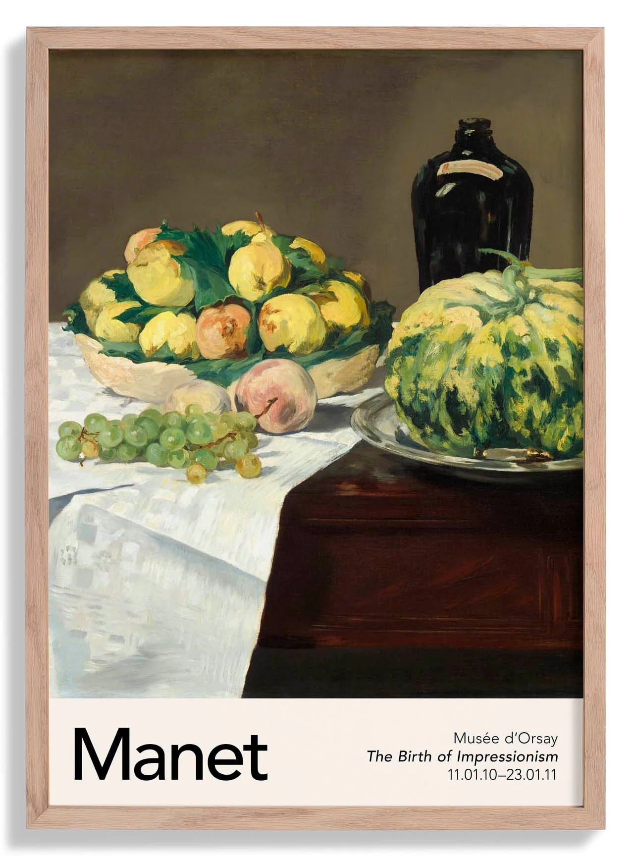 Stillleben mit Melone und Pfirsichen von Manet Ausstellung