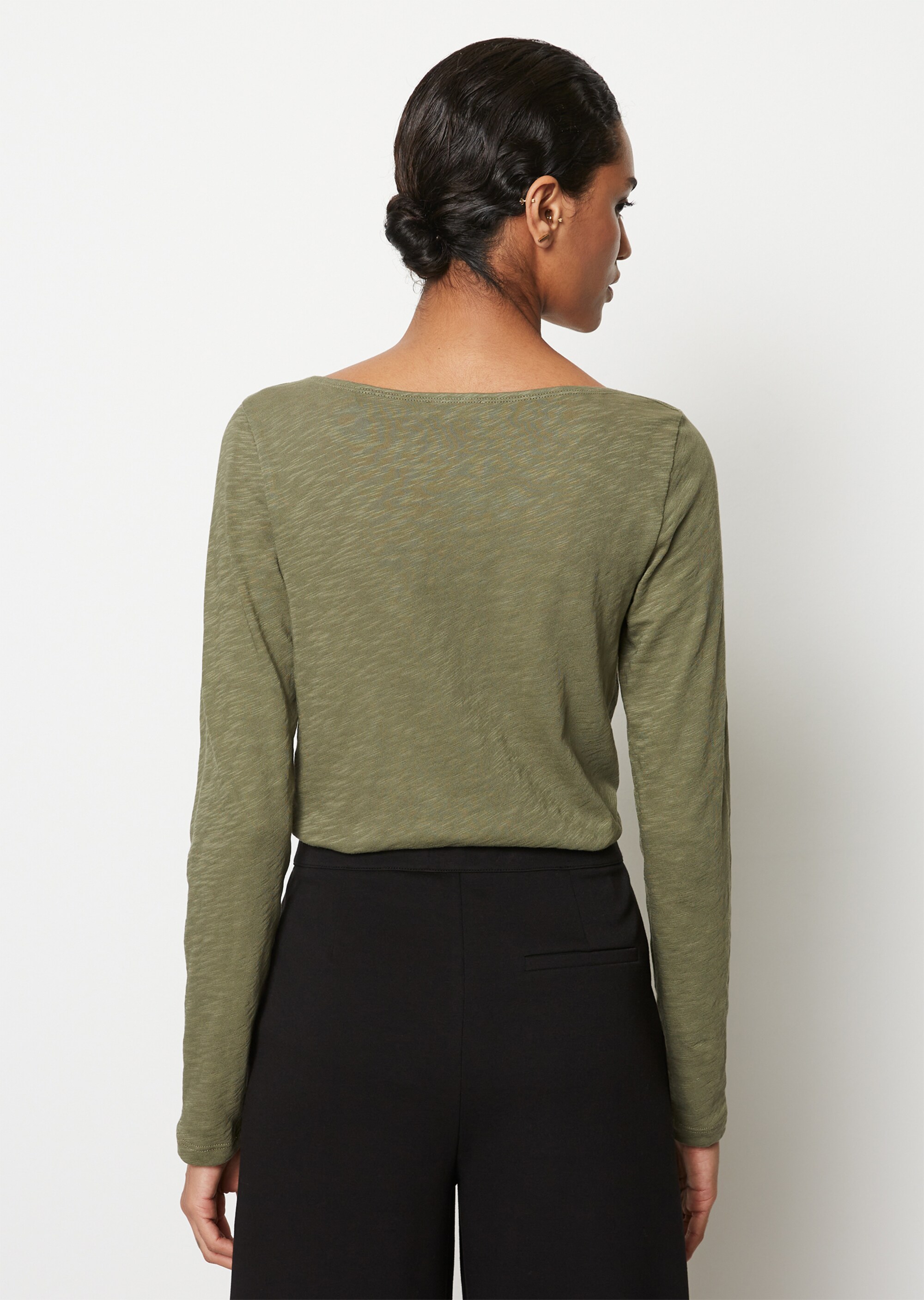 Longsleeve regularaus Slub Jersey