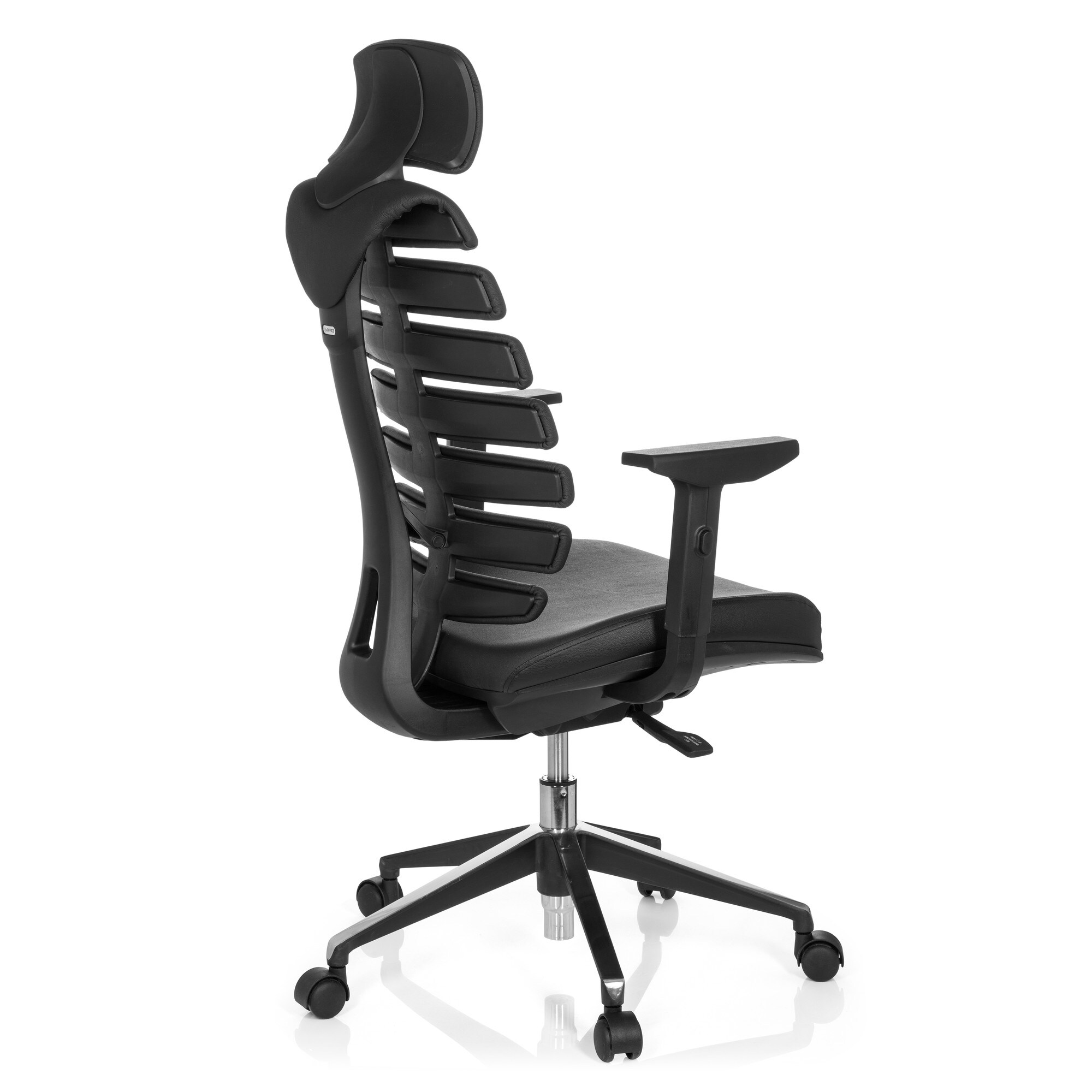 Profi Bürostuhl ERGO LINE II PRO Leder mit Armlehnen (höhenverstellbar) hjh OFFICE