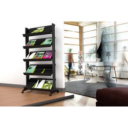 Porte-prospectus Uno easyDisplays, 5 étagères