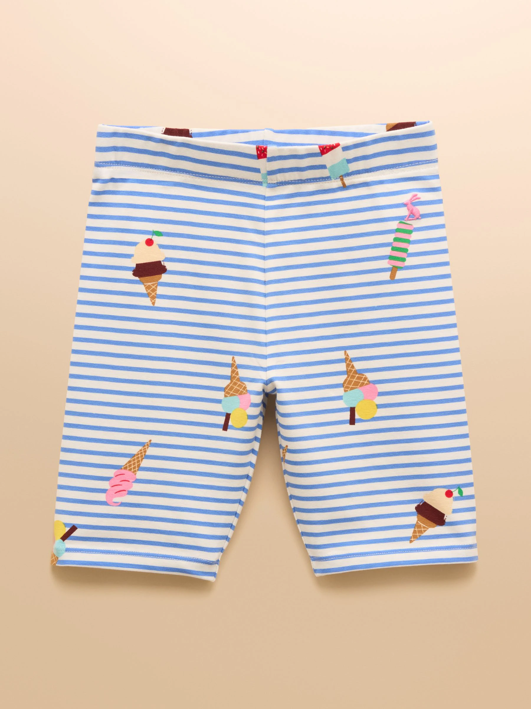 blauw/roze - Joules Cartwheel tweepak katoenen stretchy Fietsbroeken
