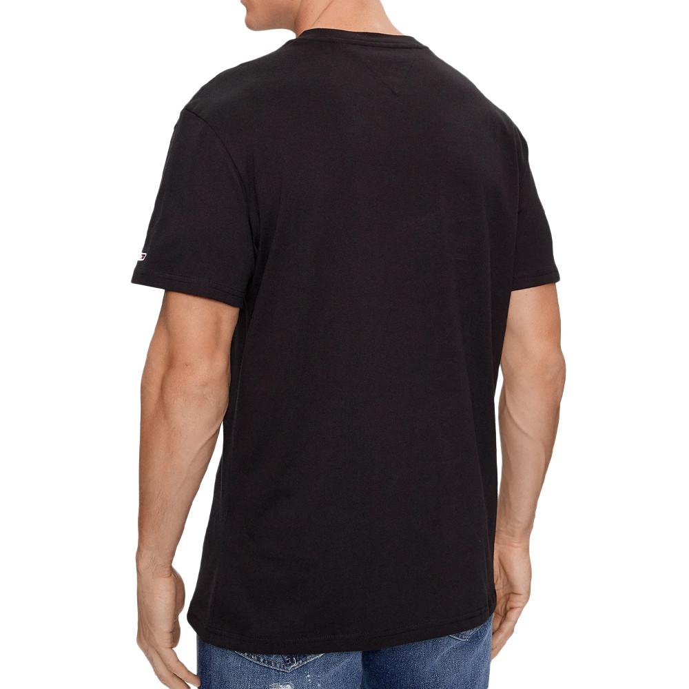 Tommy Hilfiger T-shirt Noir Homme Tommy Hilfiger Spray Flag
