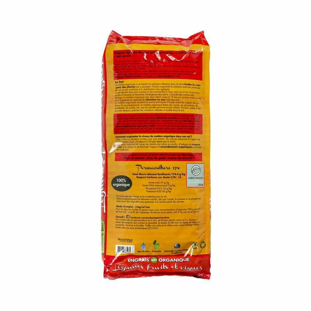 Engrais organique pour légumes fruits et vignes - sac de 20 litres