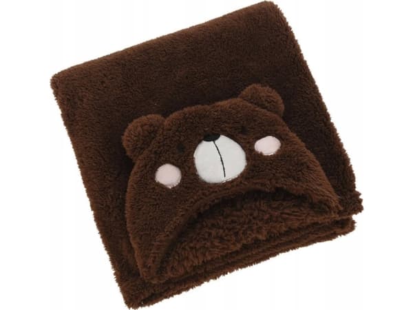 Home Styling Collection Barneteppe TEDDY med hette, med ører, 70 x 100 cm