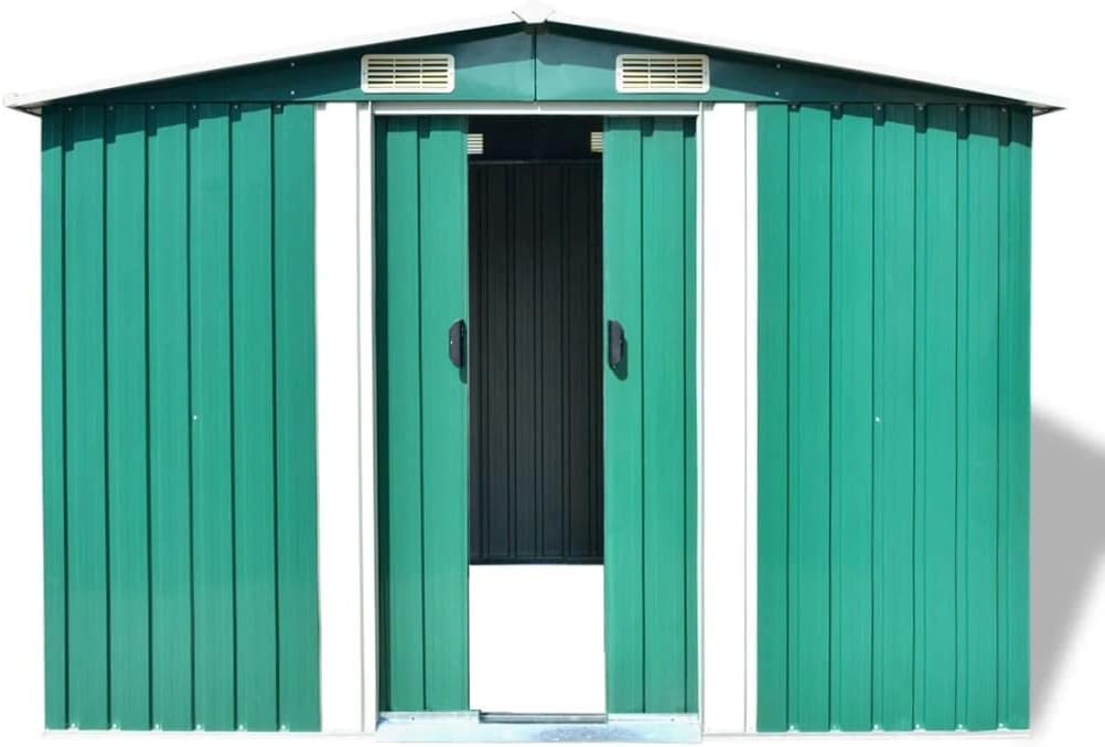 vidaXL Gerätehaus Metall 257x205x178cm Schuppen Gartenhaus Geräteschuppen
