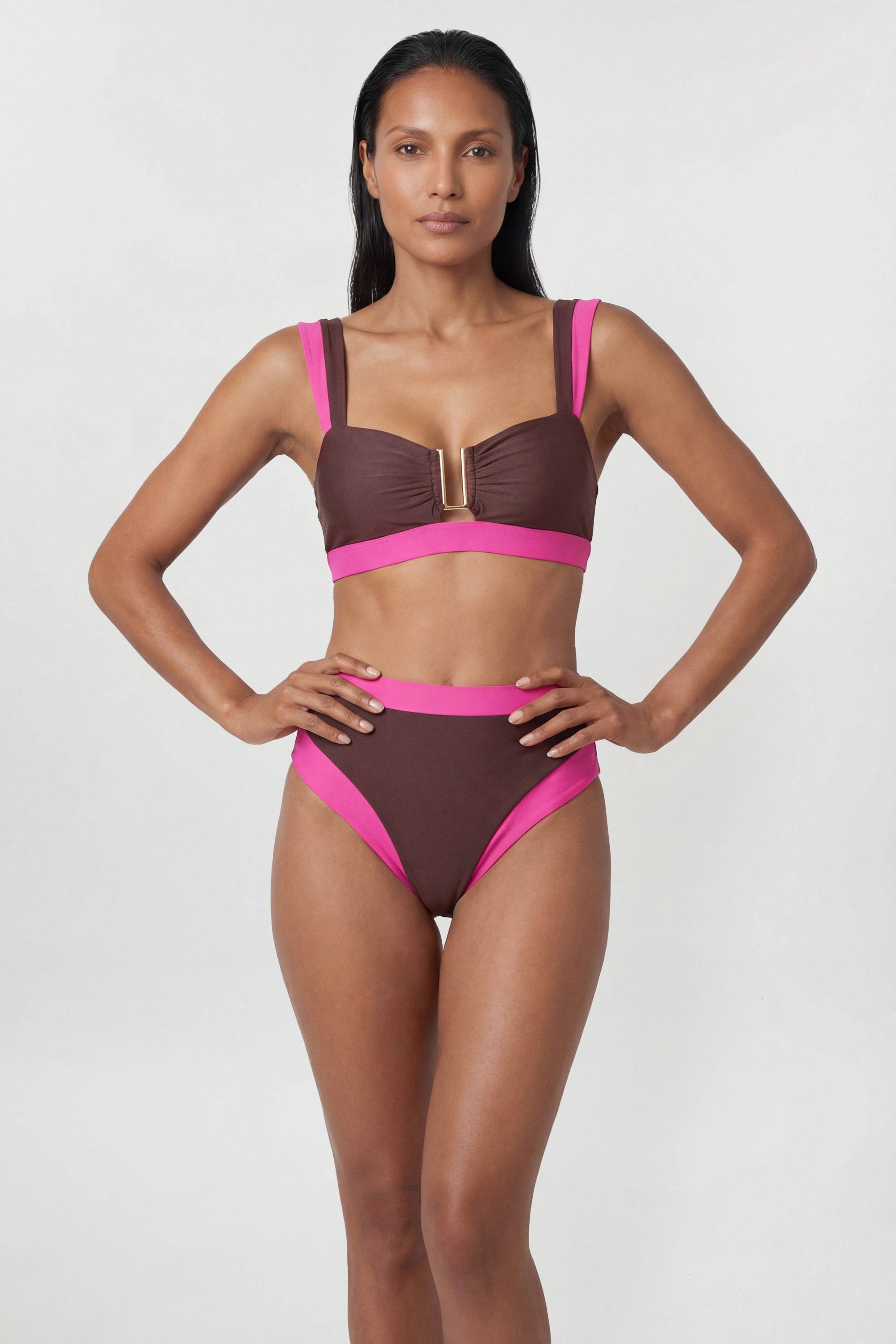KarenMillen Haut De Bikini À Bordure Contrastante