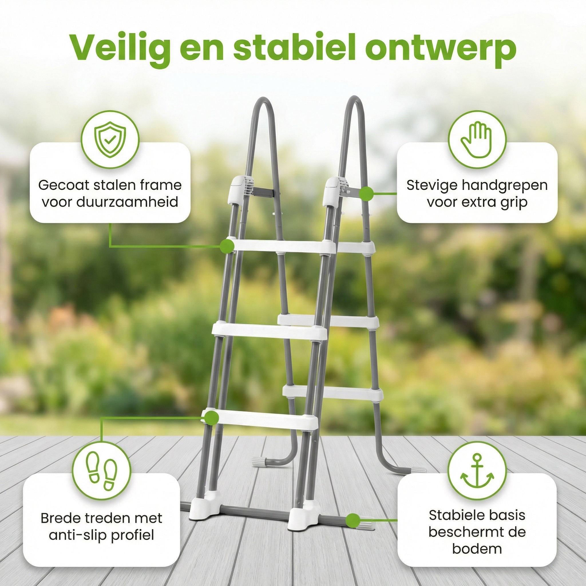 Intex zwembadtrap met extra veiligheid - 107 cm