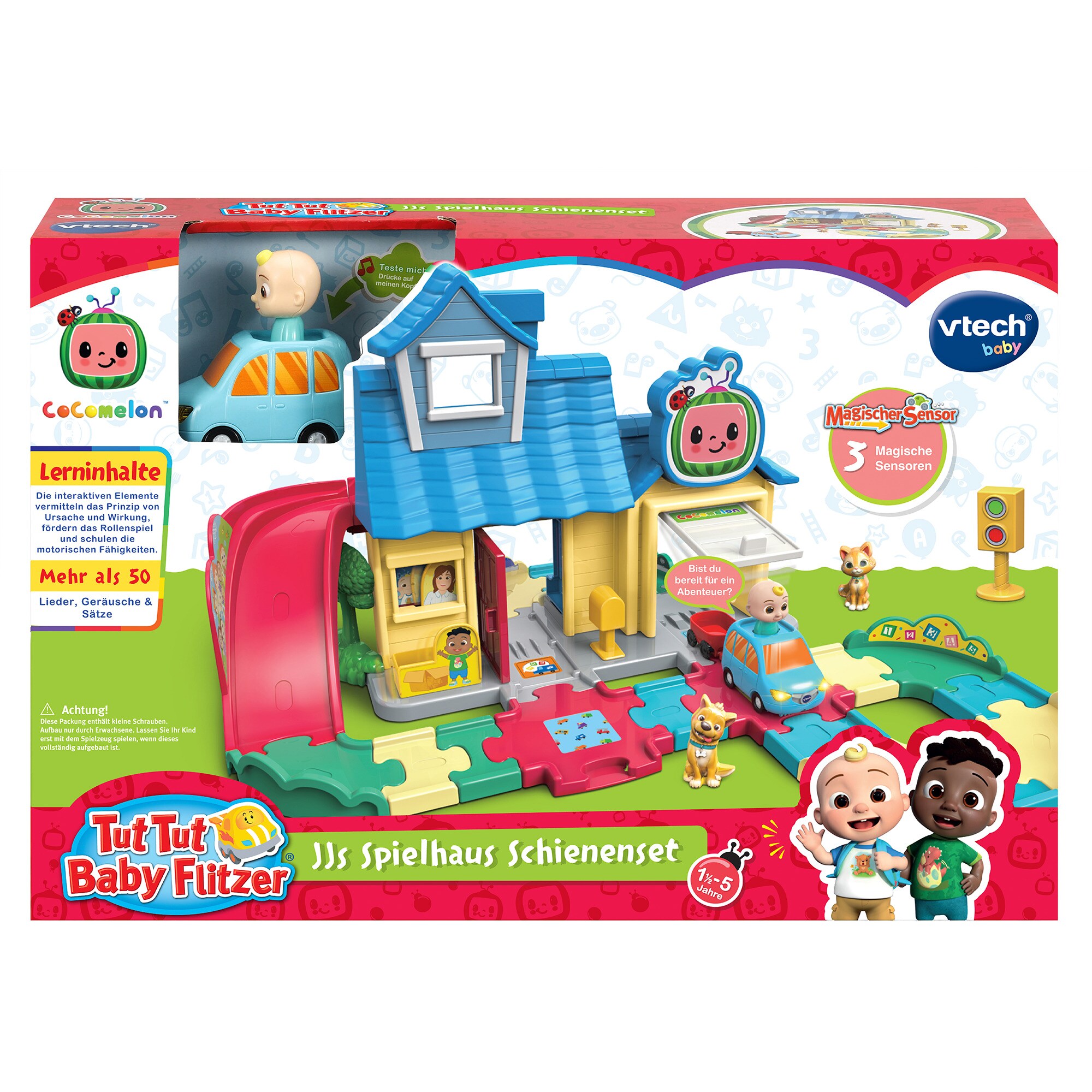 Vtech Spielgebäude Tut Tut Baby Flitzer - CoComelon JJs Spielhaus Schienenset