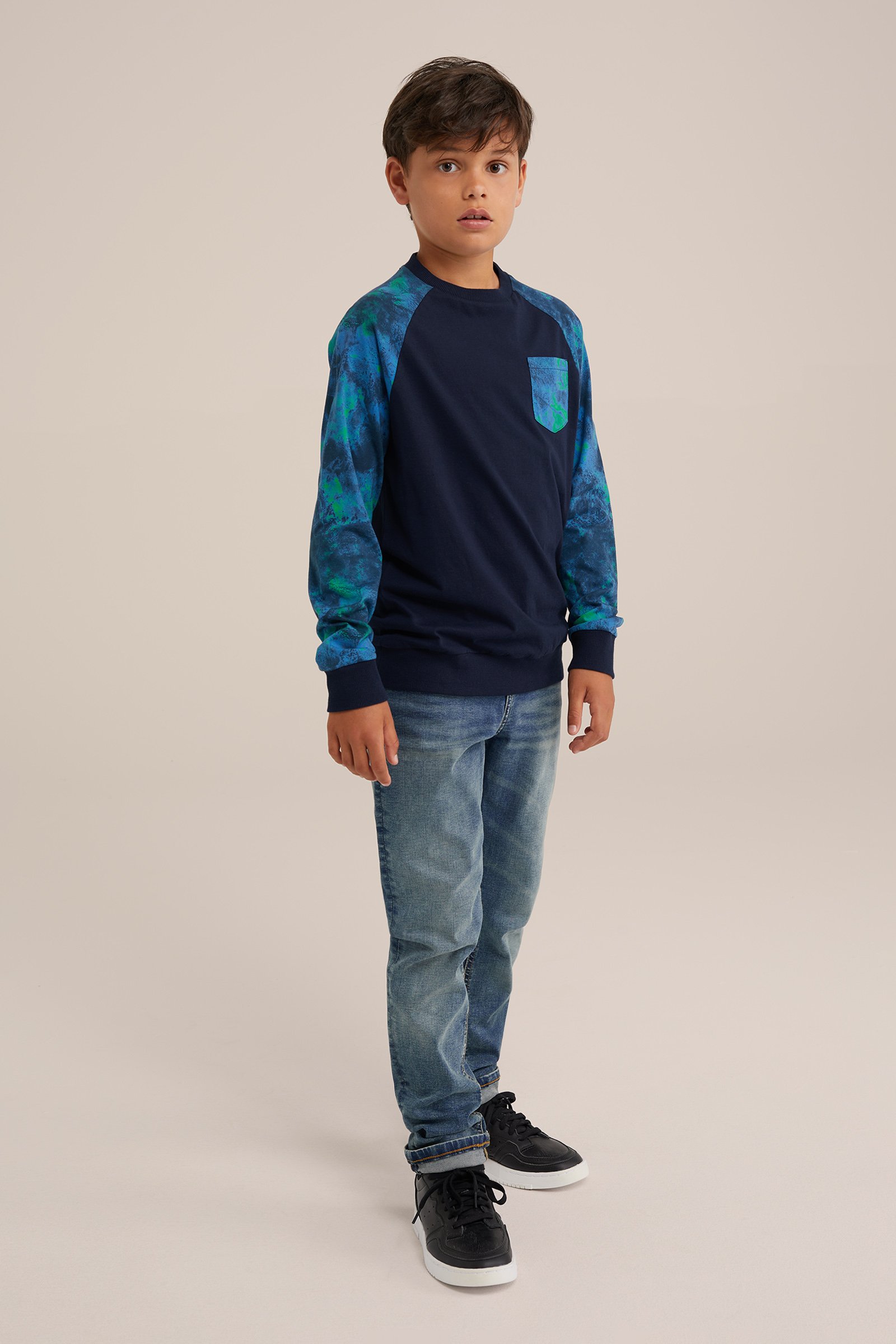 Jongens T-shirt met dessin Blue Ridge Marineblauw