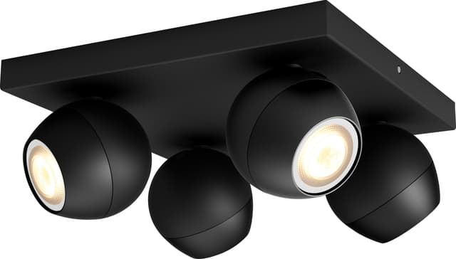 Philips Hue Buckram spotlys 4x5W (sort)