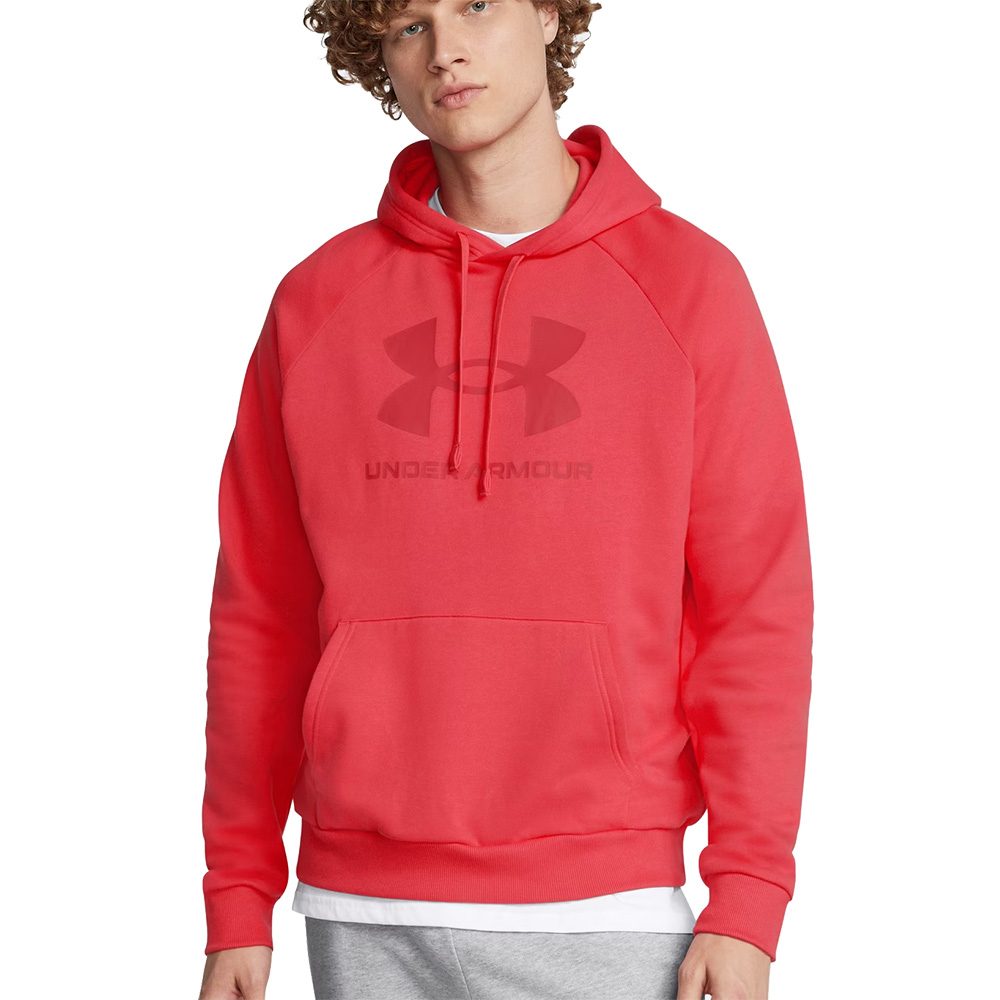 Under Armour Rival Fleece Logo Hoodie Sweatshirt Herren racer red