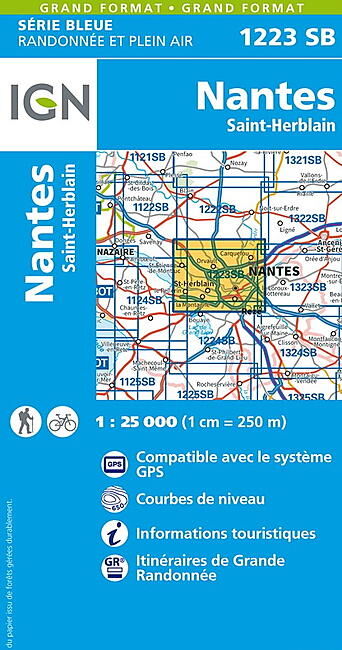 IGN - 1223 SB NANTES SAINT HERBLAIN 1 25 000