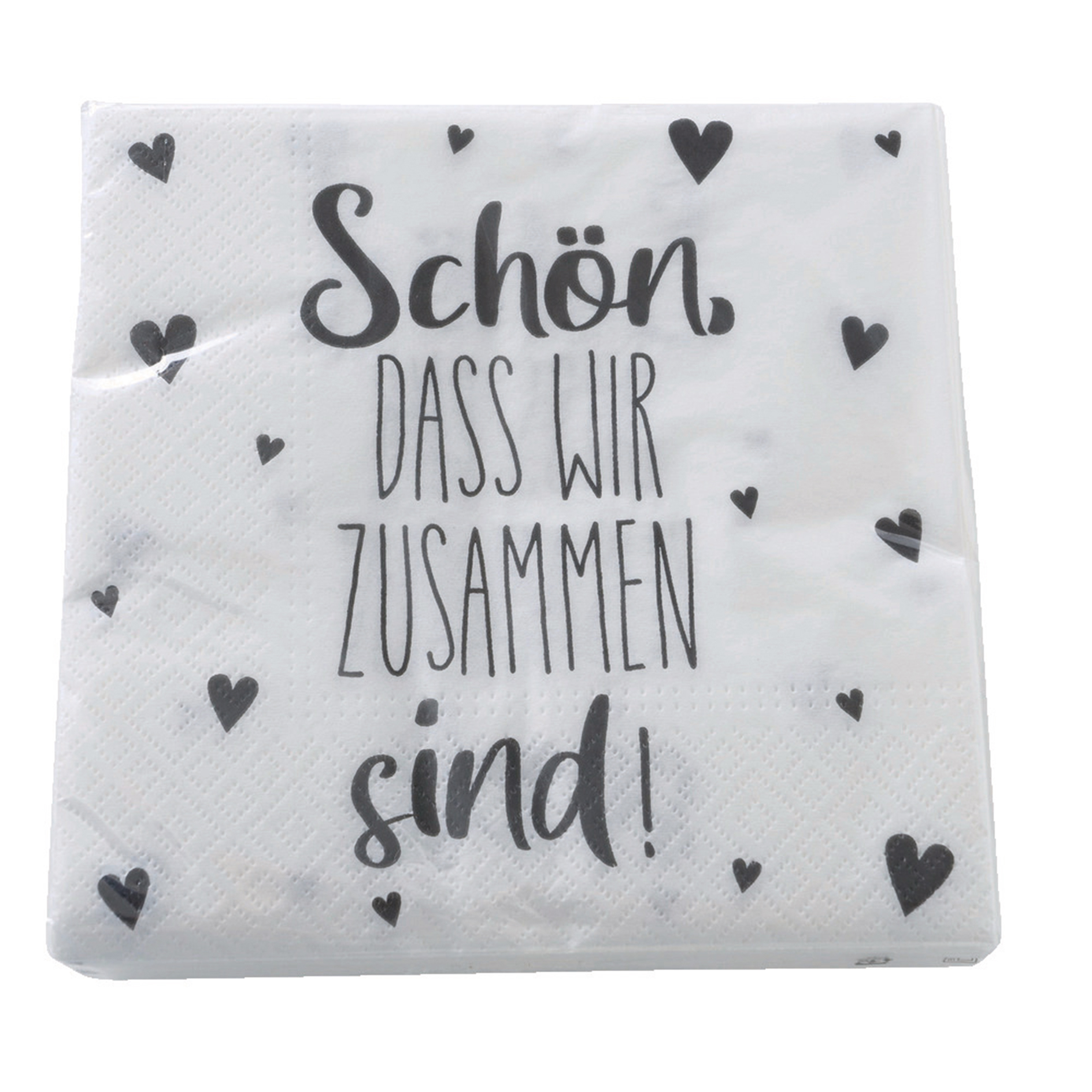 Servietten - schwarz-weiß - 20 Stück