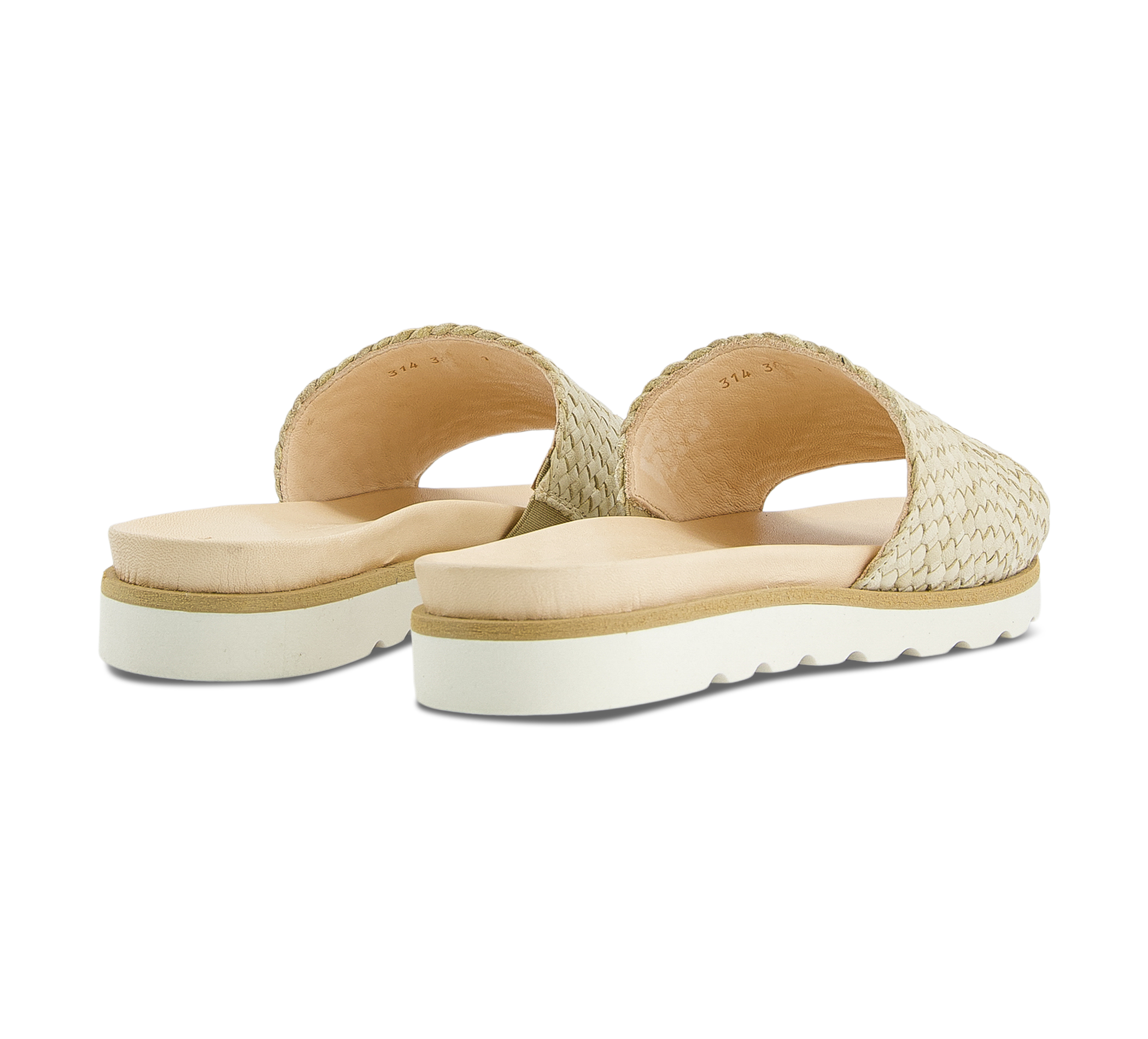 Werner Edelröschen - Pantoletten beige/taupe