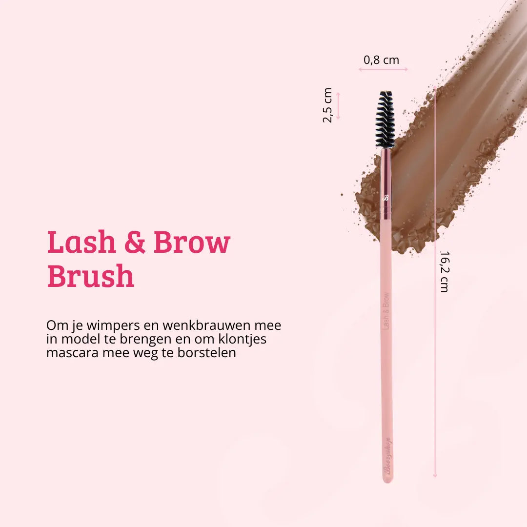 Pink & Rose Gold Lash & Brow Brush