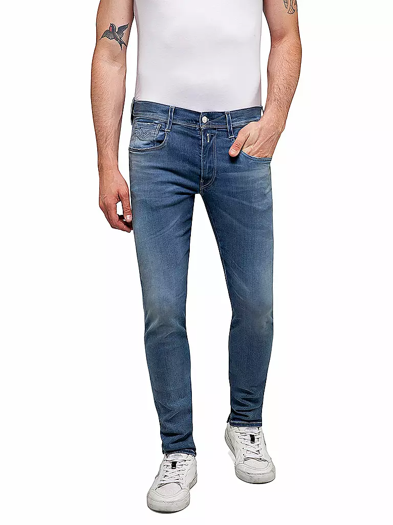 REPLAY Jeans Slim Fit Anbass Hyperflex Bio hellblau