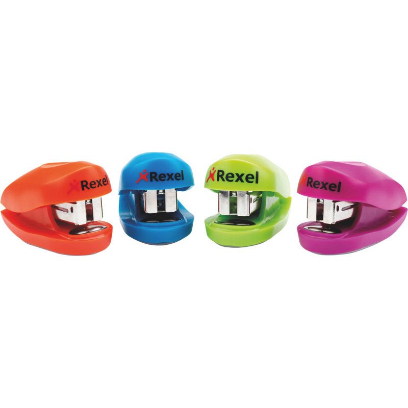 Mini agrafeuse de bureau Buddy Rexel coloris assortis