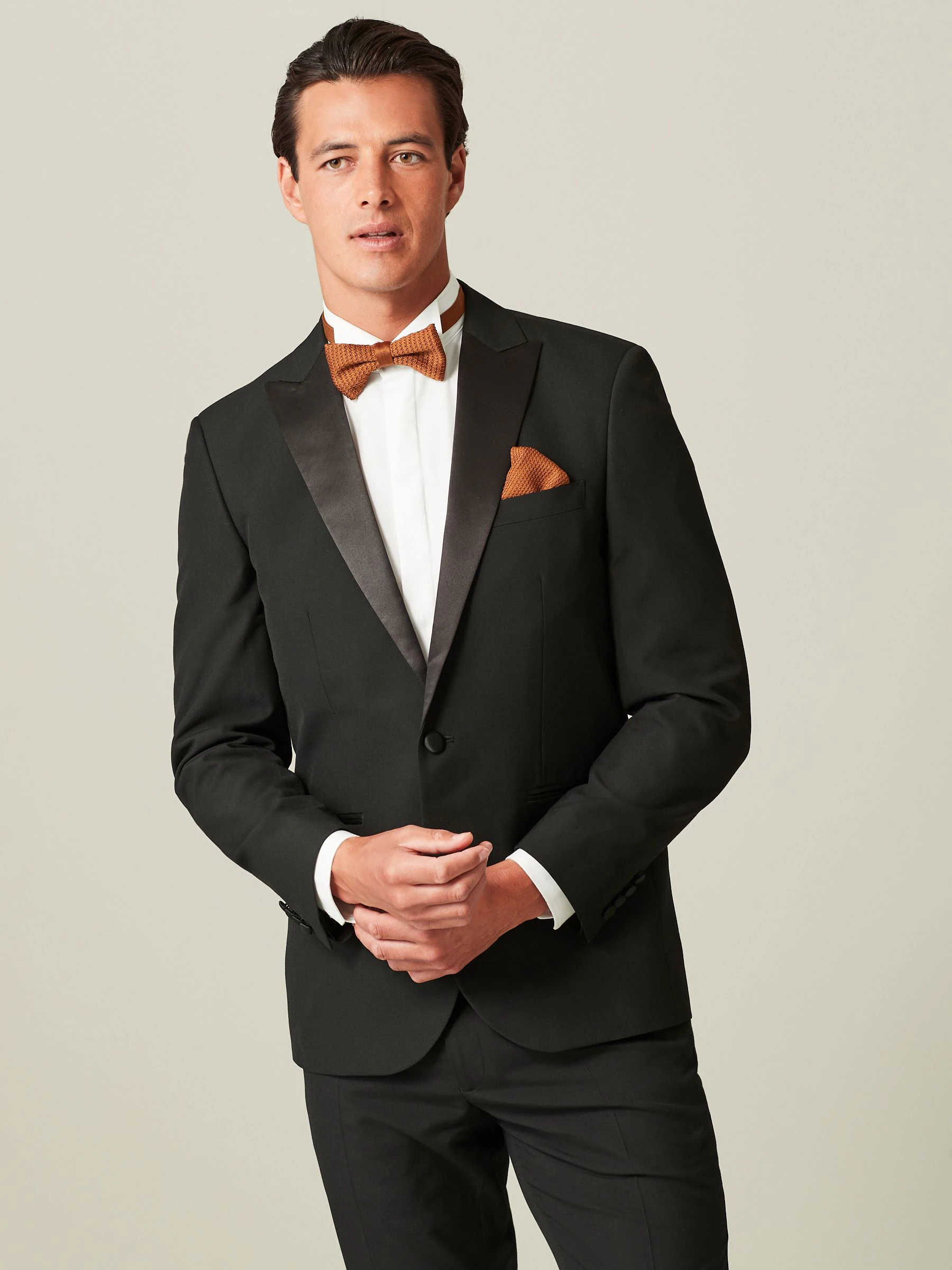 Zwart - Tailored fit - Smoking: colbert