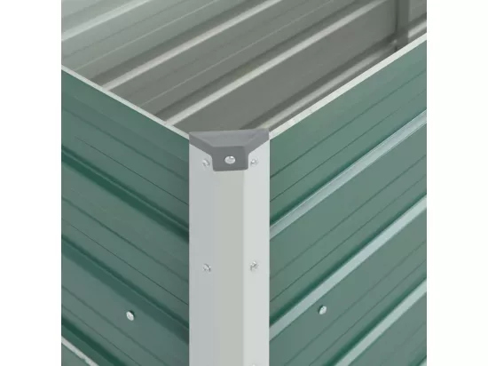 Lit surélevé de jardin Acier galvanisé 100x40x77 cm Vert
