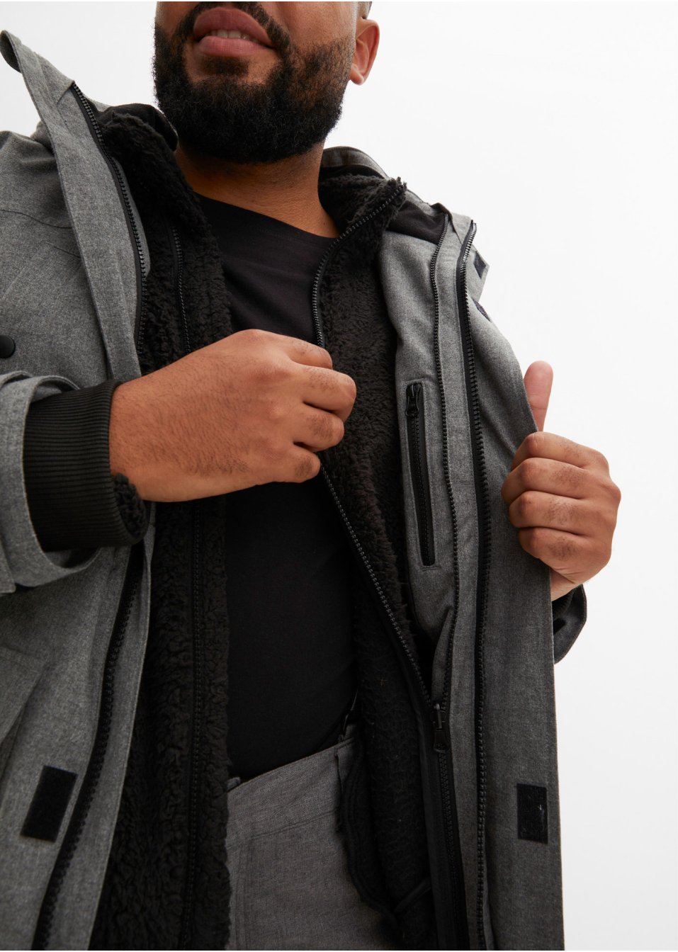 Veste fonctionnelle outdoor 3 en 1 avec veste intérieure séparée en polaire peluche