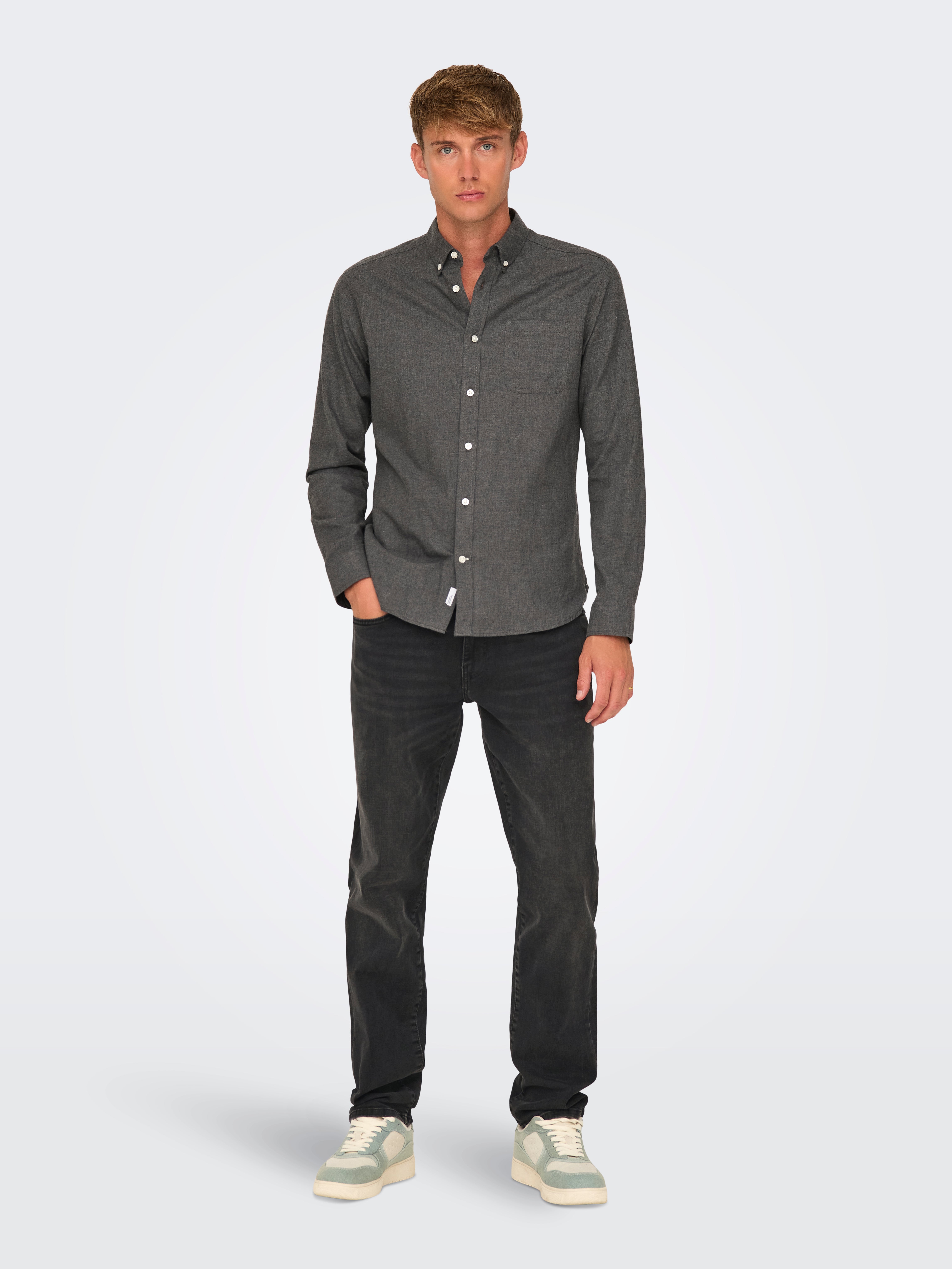 ONSWEFT Mittlere Taille Normal geschnitten Jeans Washed Black