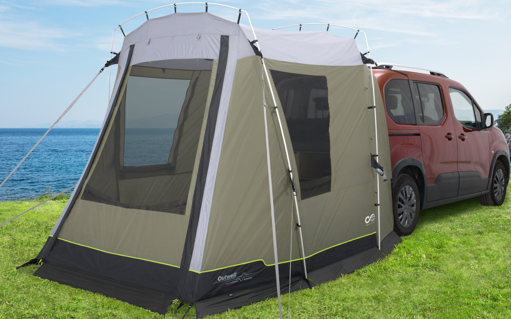 Outwell Dunecrest S Vorzelt für Minicamper 2 Personen Grün