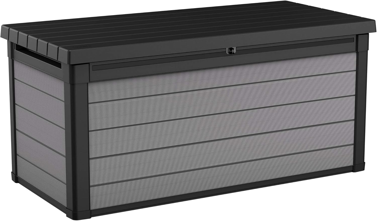 Ondis24 Keter Kissenbox Gartenbox XXL wasserdicht (570 Liter), Outdoor Auflagenbox, Premier Box, Sitztruhe, Kissentruhe Garten, Sitzbank