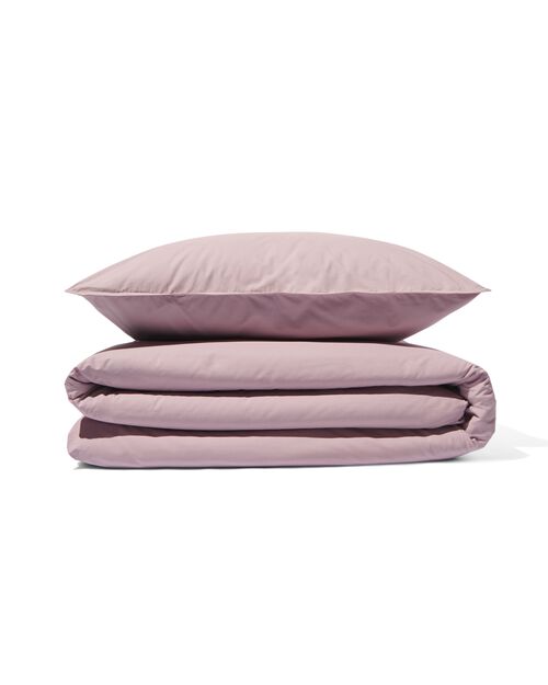 housse de couette percale 140x200/220 mauve