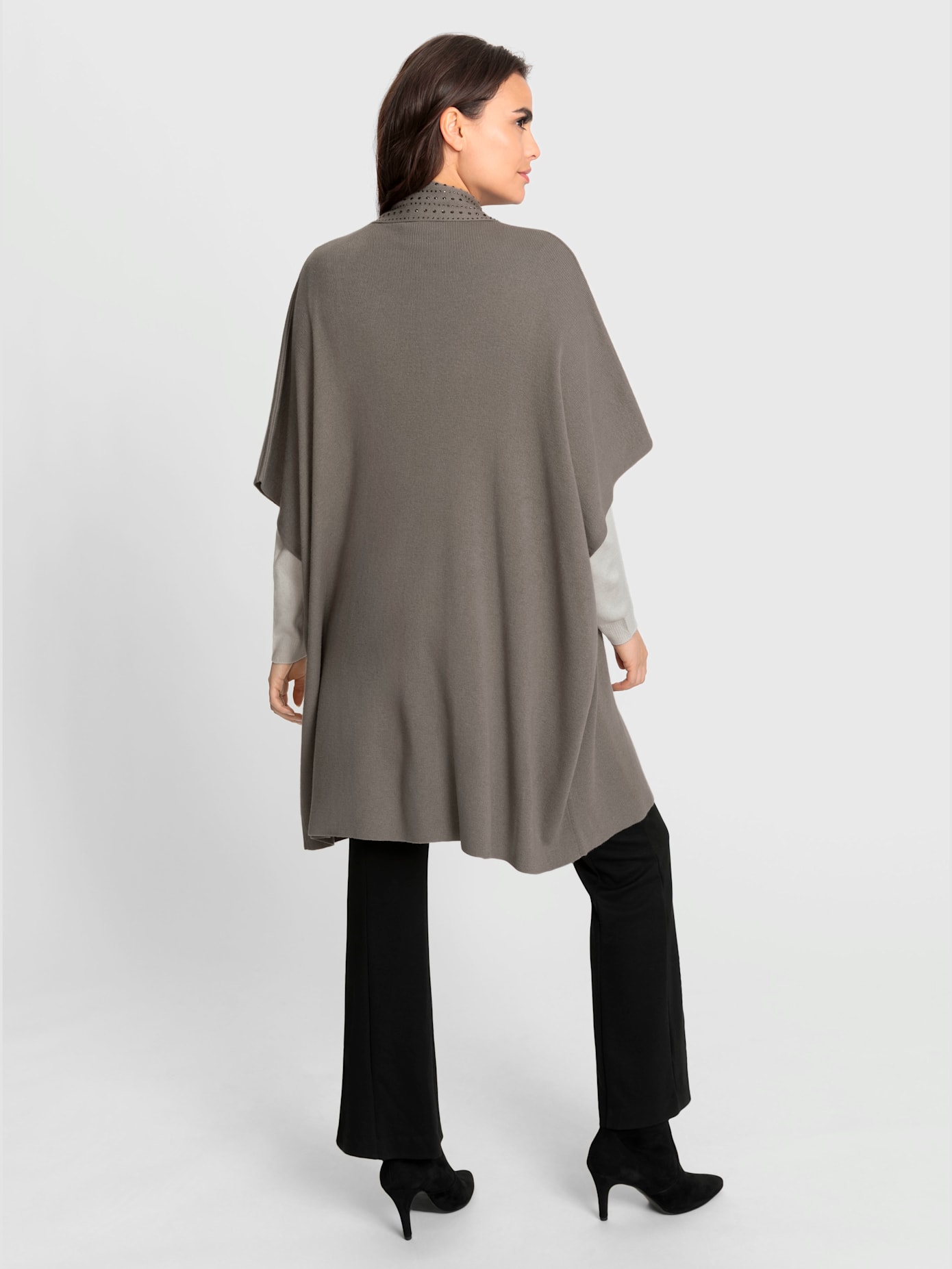 Veste longue en tricot 18% laine