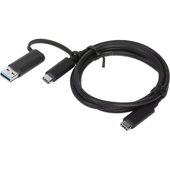 Lenovo 4X90U90618 câble USB USB 3.2 Gen 1 (3.1 Gen 1) 1 m USB A/USB C USB C Noir