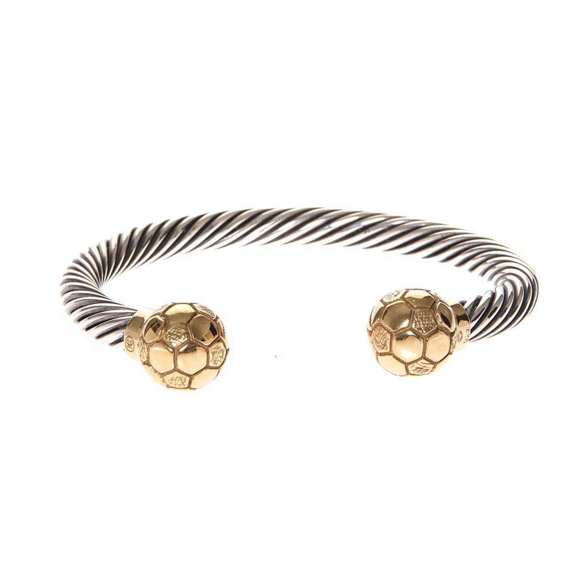 Bracelet Homme Jonc Argent Football