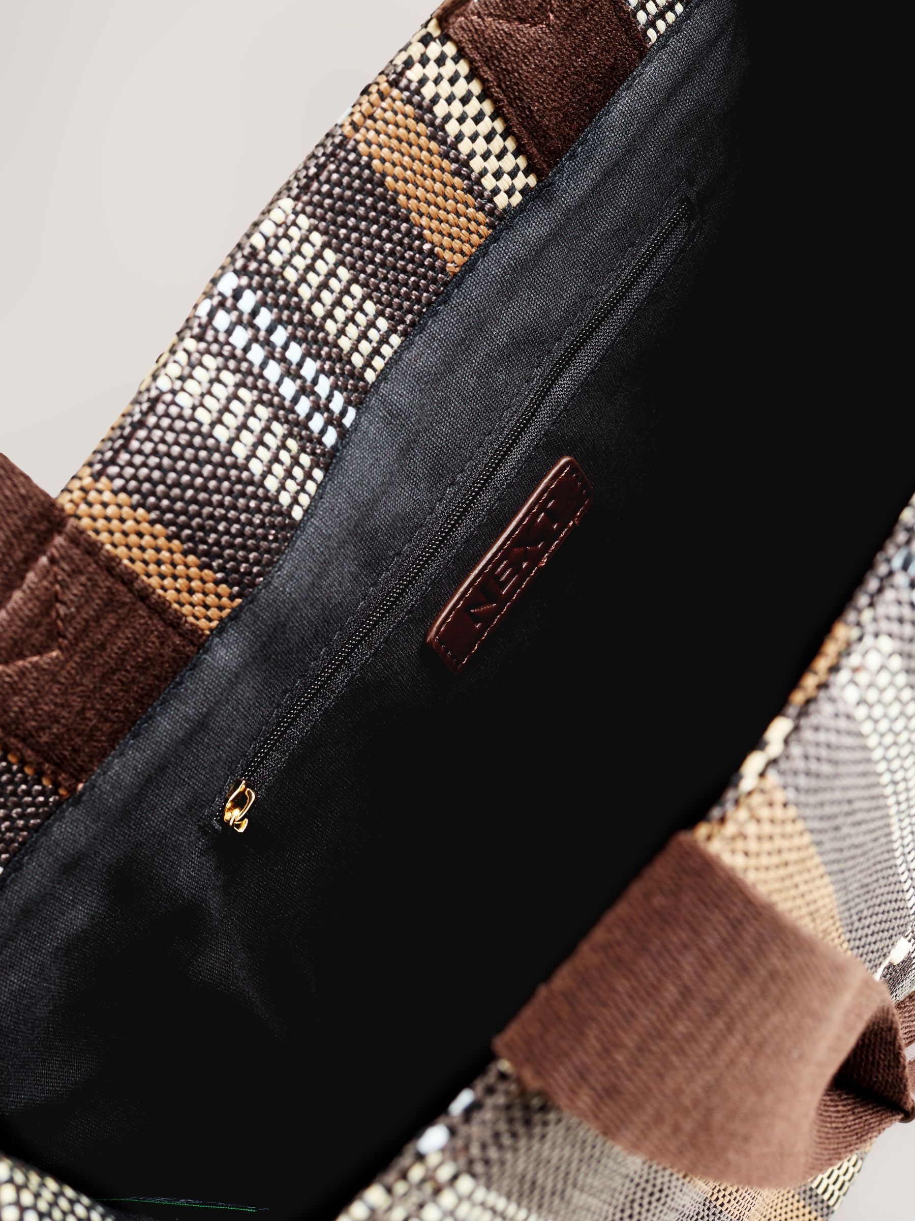 Chocoladebruin - Canvas schoudertas