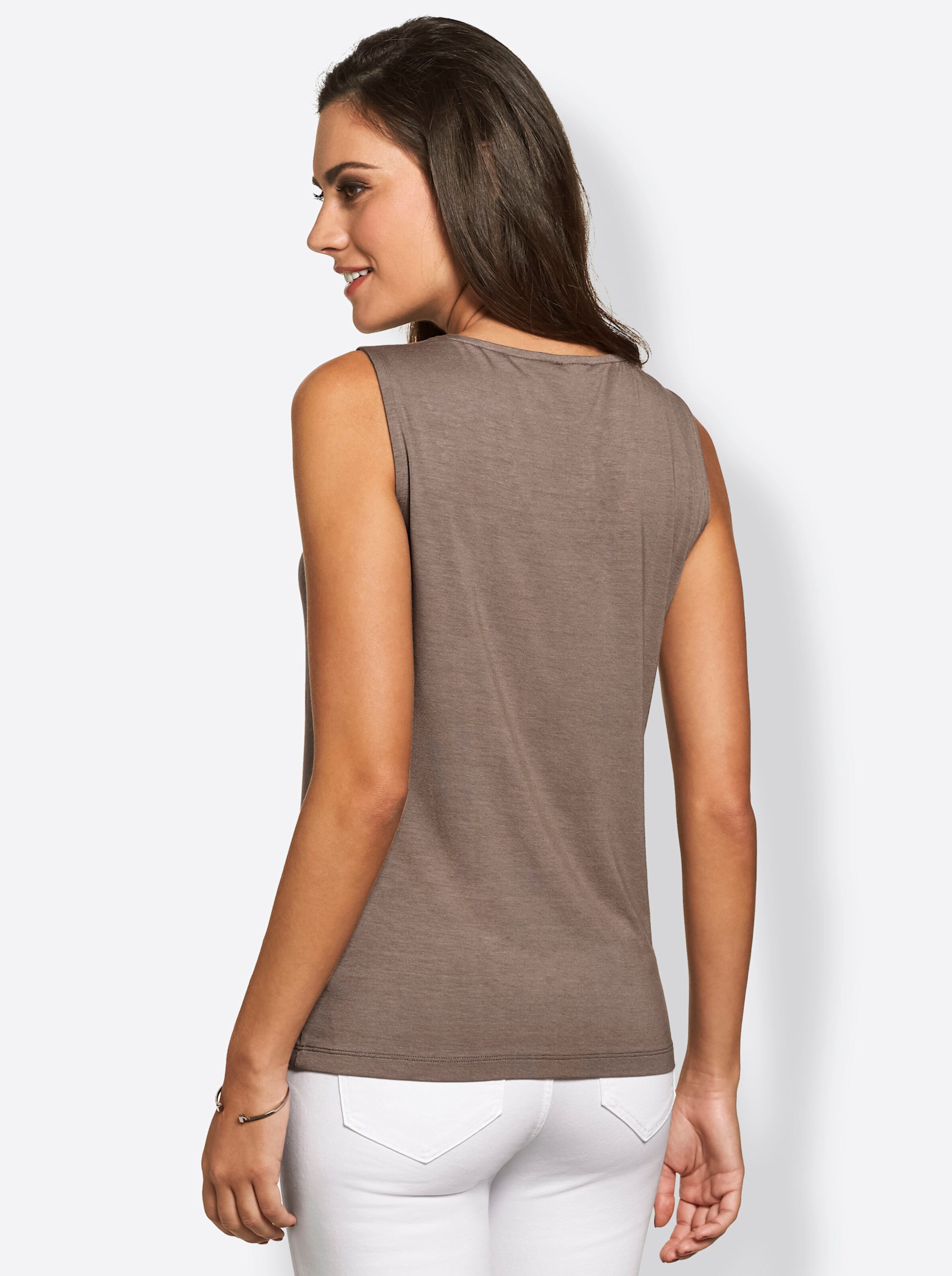 Shirttop in taupe