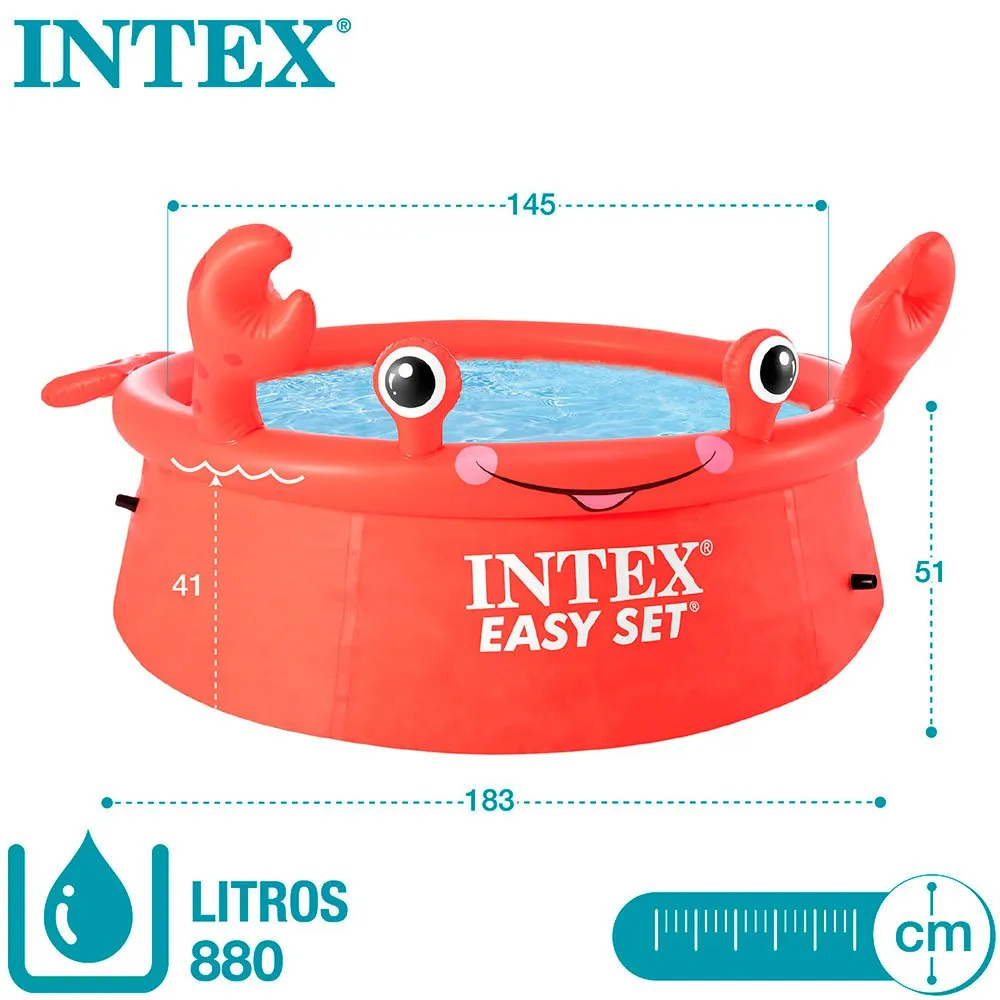 Intex Easy Set Crab Ø183x51cm Runder aufblasbarer Pool
