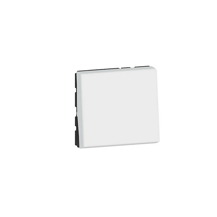 Mécanisme poussoir Legrand Mosaïc blanc, 2 modules