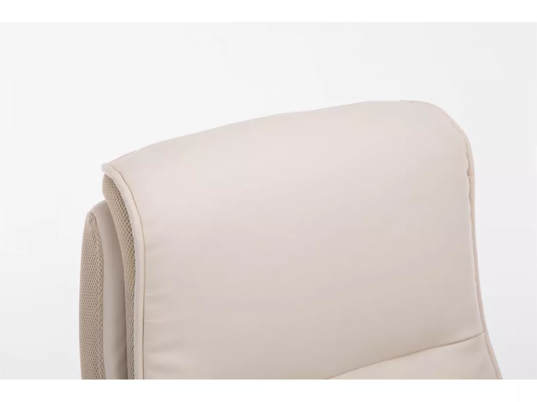 Chaise de bureau - Similicuir & Plastique - Crème - BIG Villach