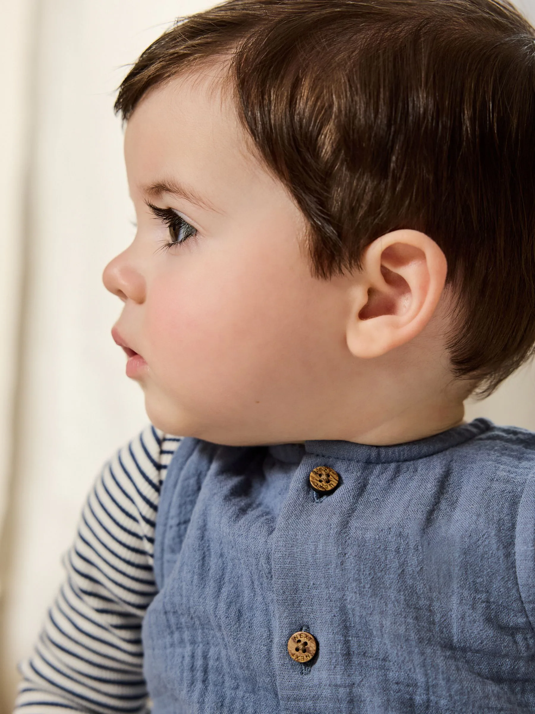 Blauw - Babyset van tuinbroek en rompertje (0 mnd-2 jr)