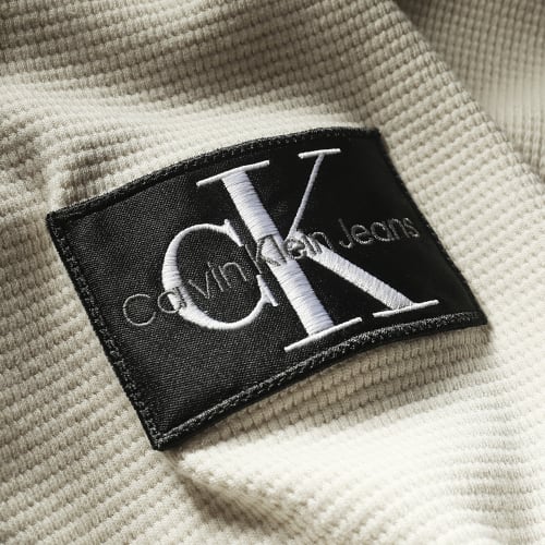 Sweat Crewneck Monogram Badge Waffle 3485 Beige