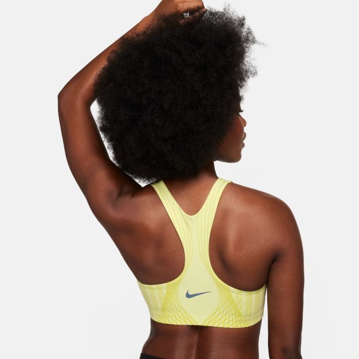 Nike Dame BH Dri Fit Swoosh Medium Support Bra Gul