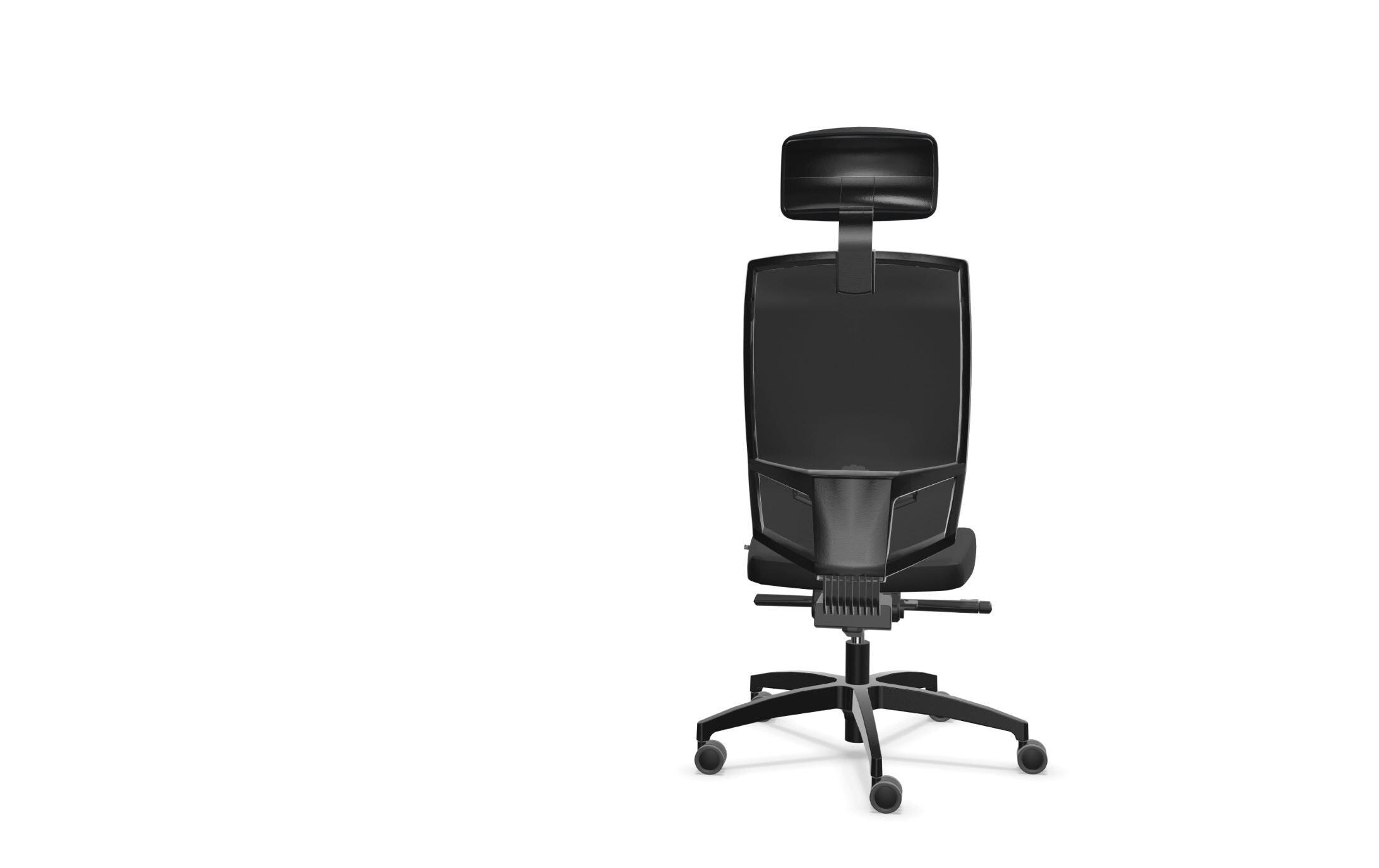 Bürostuhl ST 6795 mit Polsterrücken, Schwarz<br>Schreibtischstuhl für Büro und Homeoffice