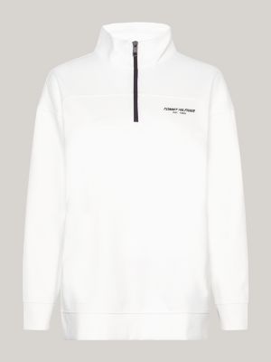 Moletom Sport Essential com Meio Zíper e Logo Relaxado