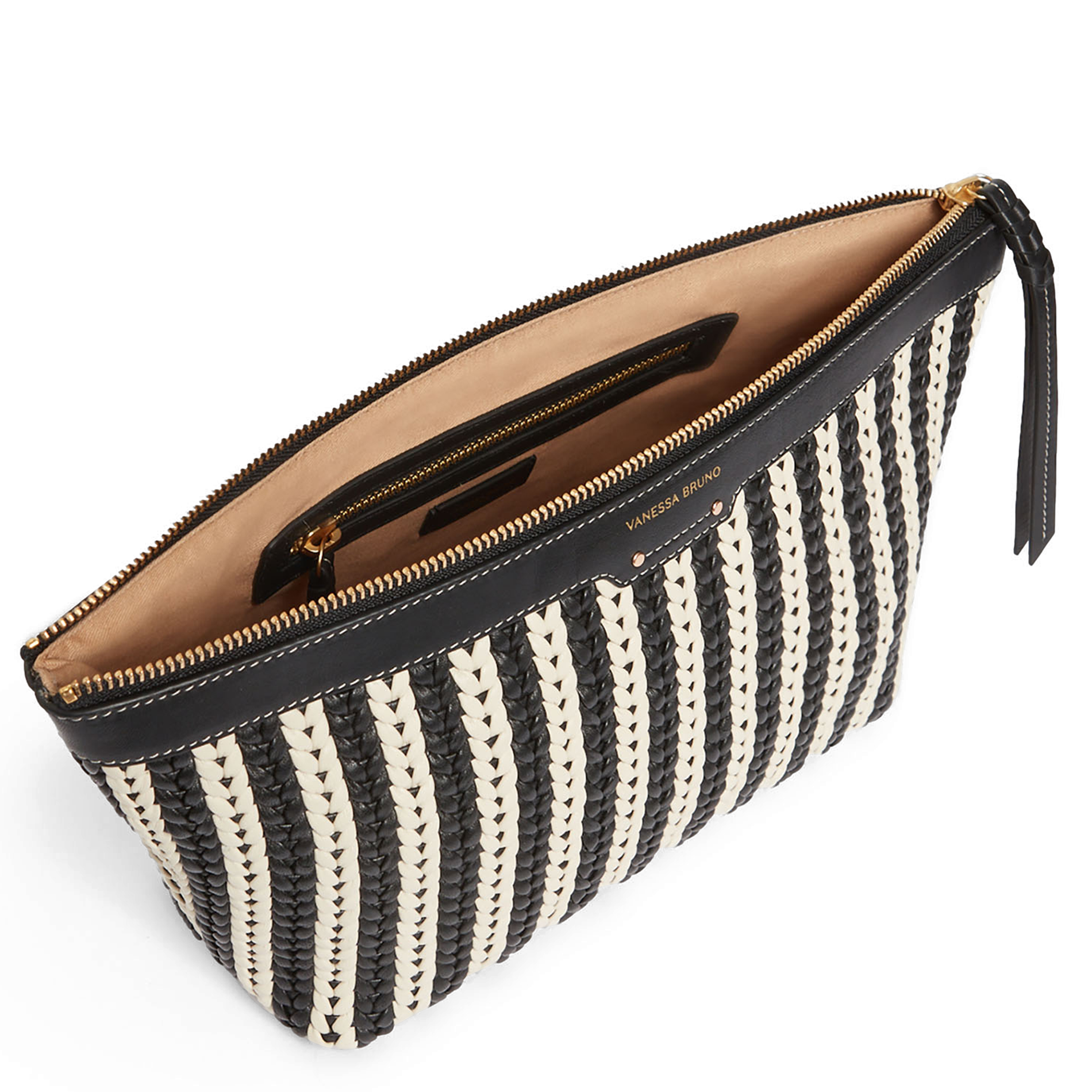 Pochette tressée en cuir | Multicolore