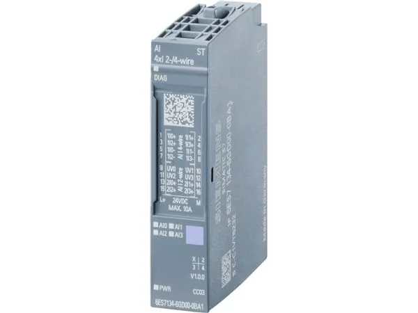 Siemens 6ES7134-6JD00-0CA1, Analog, Systemkraft, Flerfarvet, 39 g, 65 mm, 23 mm