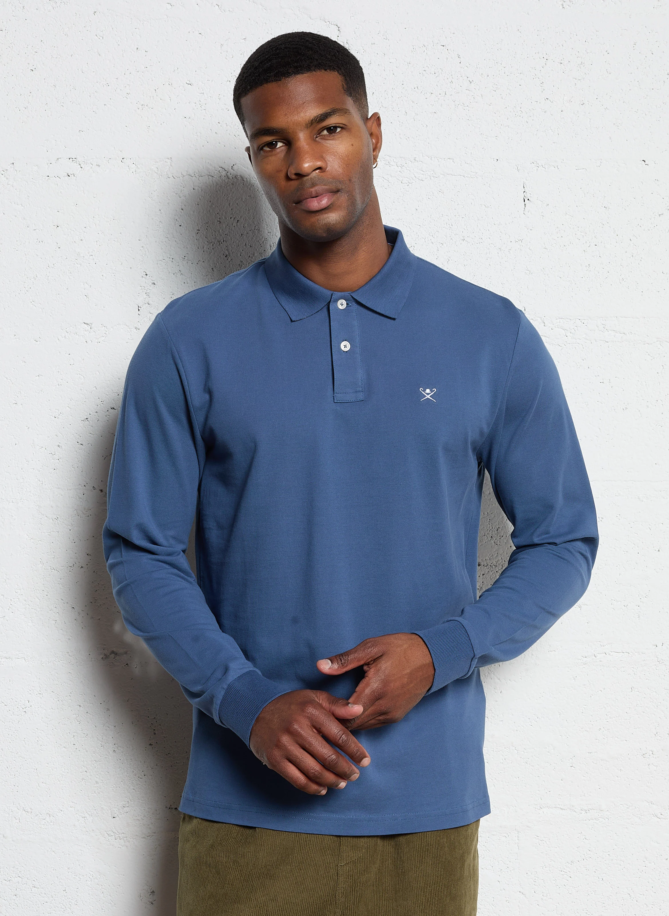 Polo regular-fit en coton| Bleu