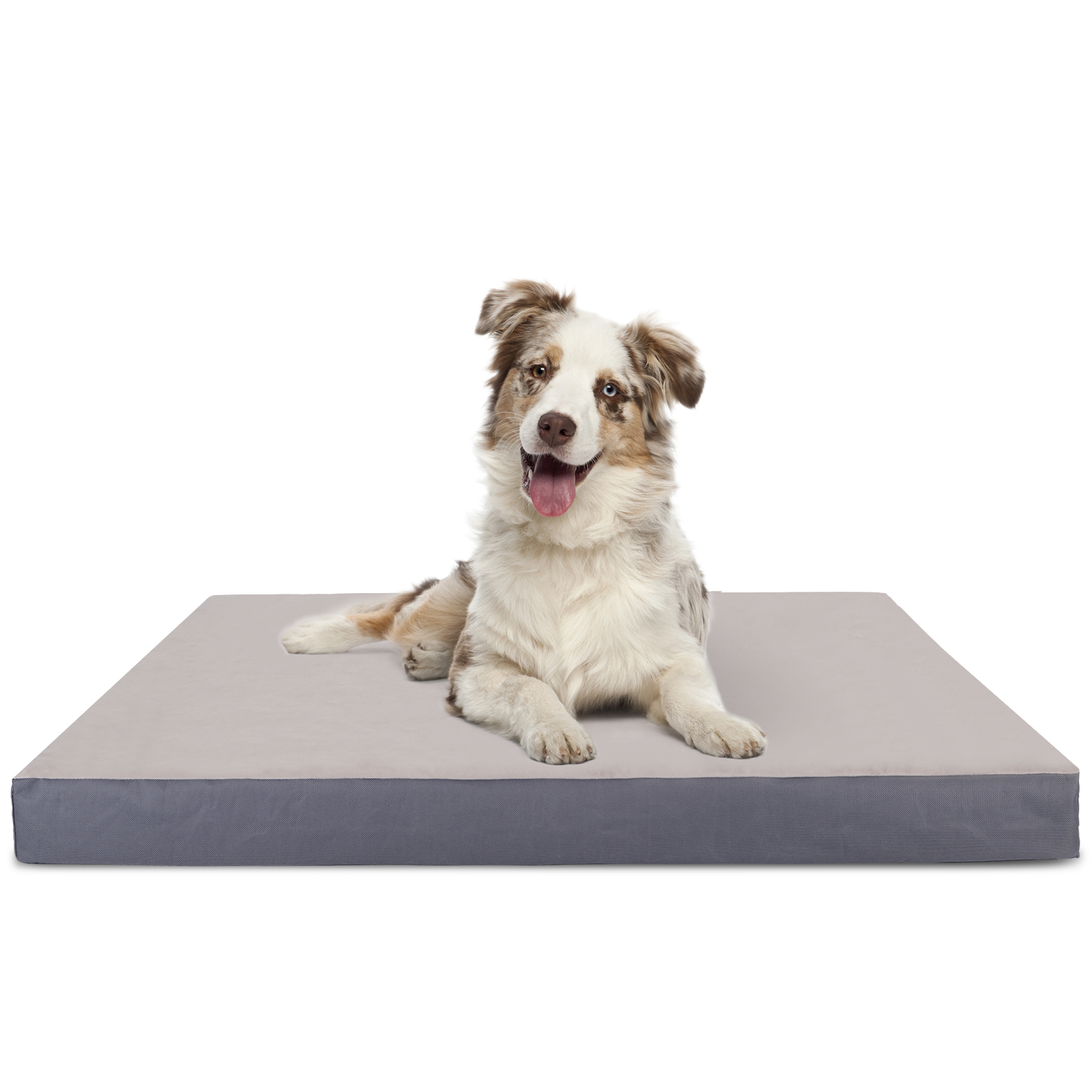Cama ortopédica grande para cães, tapete lavável para cães, colchão para cães com capa removível, enchimento espesso, formato de ovo.