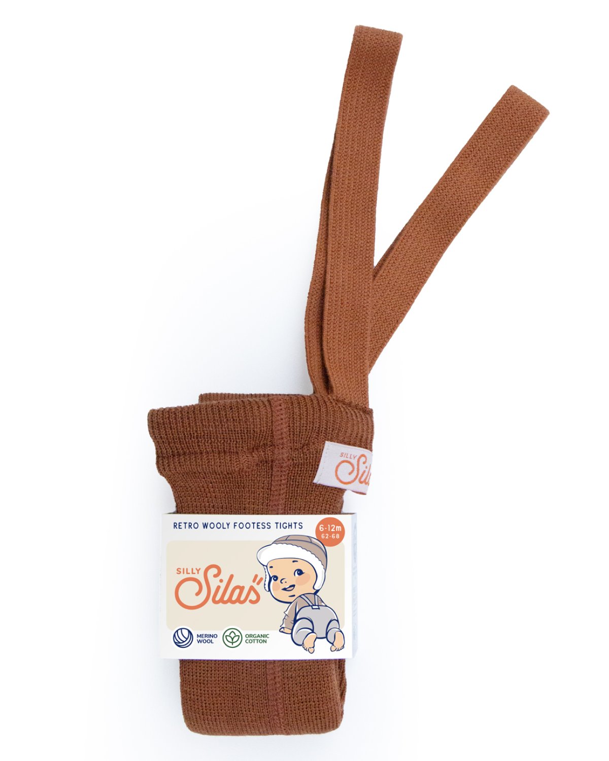 Ullstrømpebukse u/ føtter m/ sele | Wooly Footless Tights
