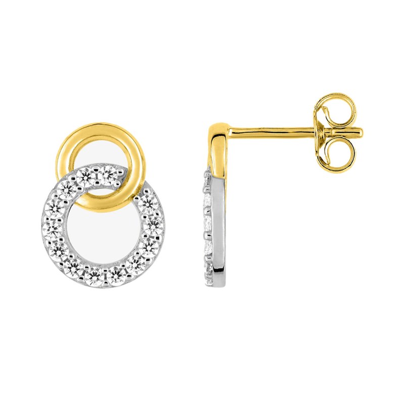 Boucles d'oreilles Femme - Oxyde de zirconium - Or 18 Carats