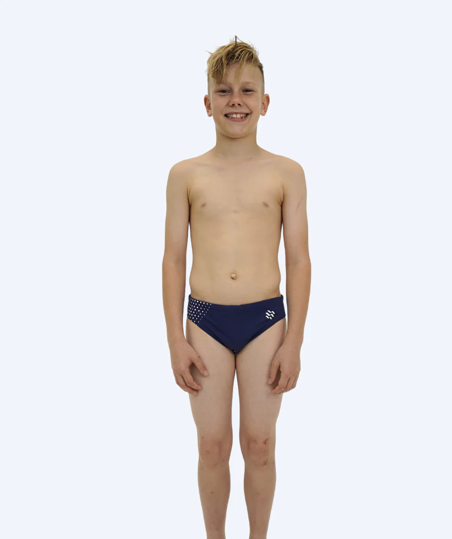 Watery trekantede badebukser til drenge - Budgie Eco - Blue Sporty