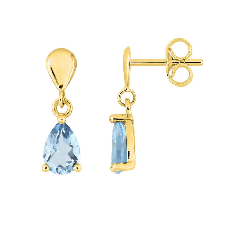 Boucles d'oreilles femme - topaze - Or 18 Carats
