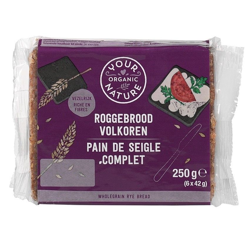 Your Organic Nature Roggebrood volkoren (bio) 250 gram
